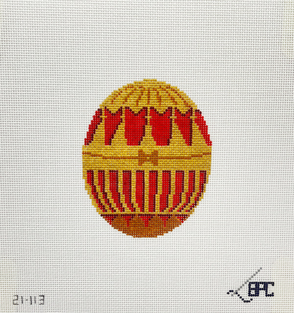 21-113 Faberge Egg - Red