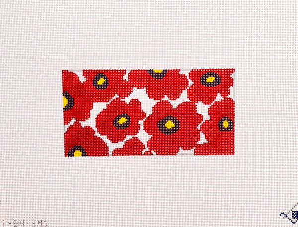 24-342 Red Poppy Rectangle 13 Mesh