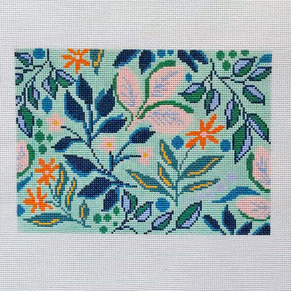 25-400 Aqua Floral Pattern - Julia McGahee